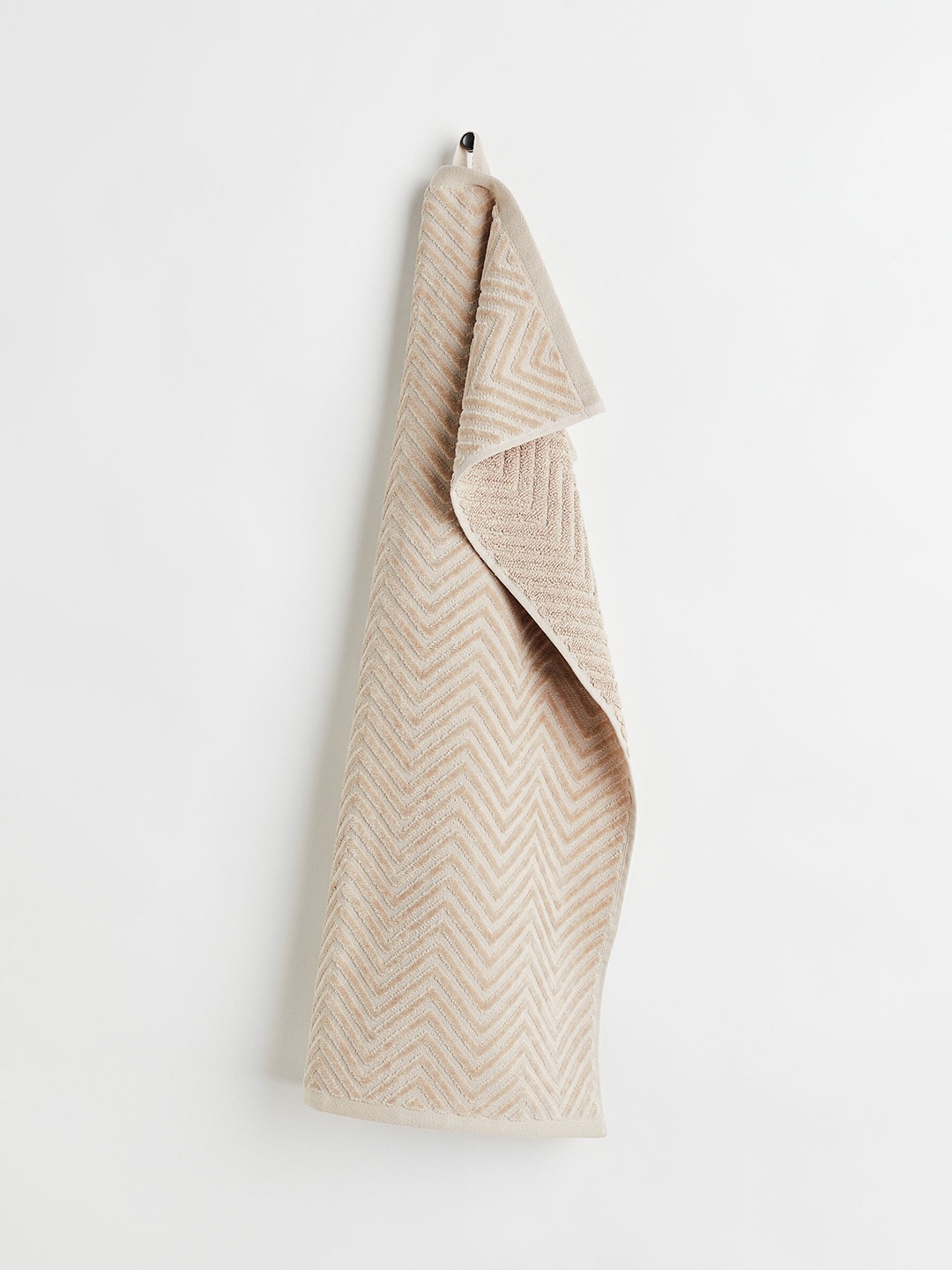 

H&M Beige Herringbone Hand Towel