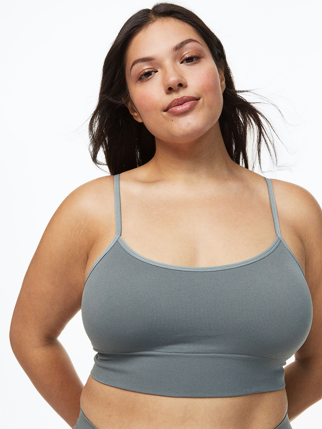 

H&M+ Women Grey Seamless bralette