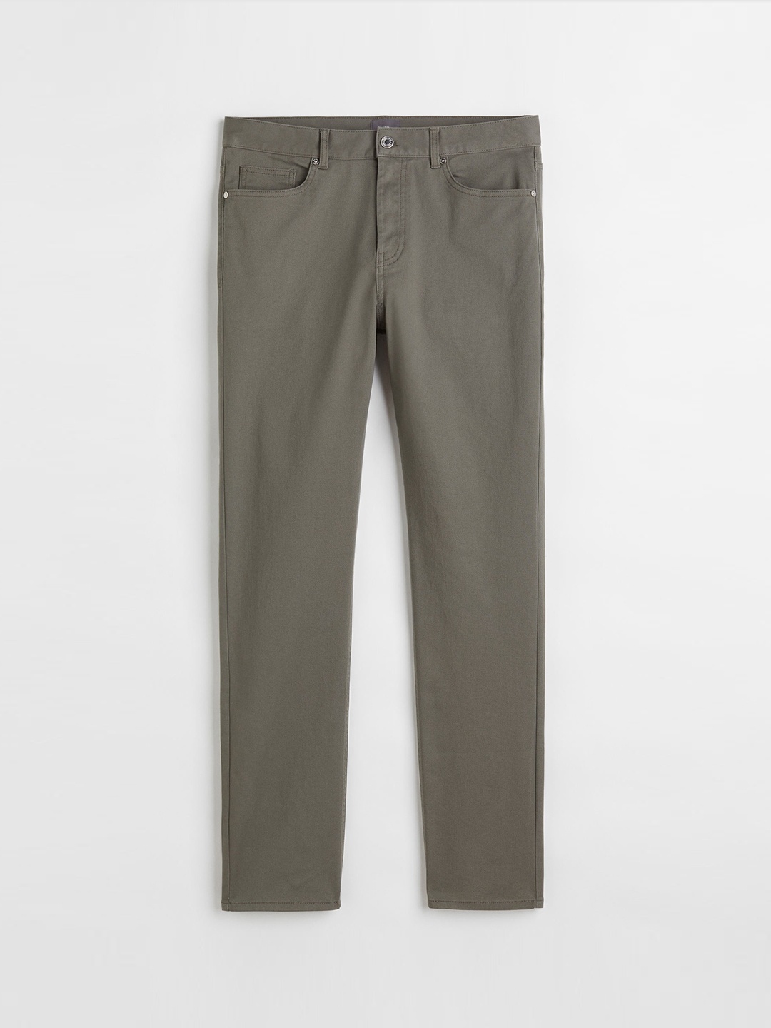 

H&M Men Green Slim Fit Cotton Twill Trousers