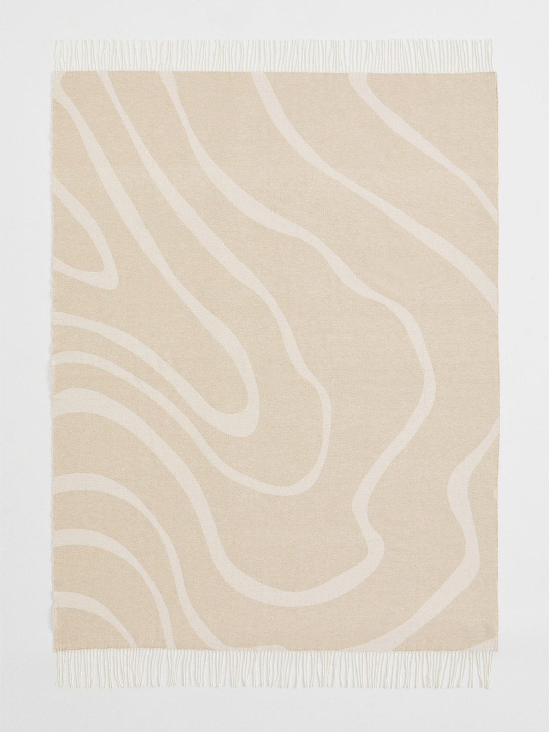 

H&M Unisex Wool-blend blanket, Beige