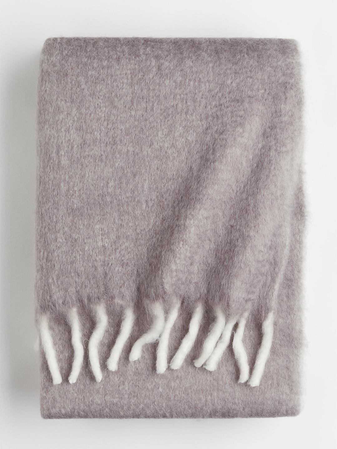 

H&M Unisex Soft wool-blend blanket, Grey