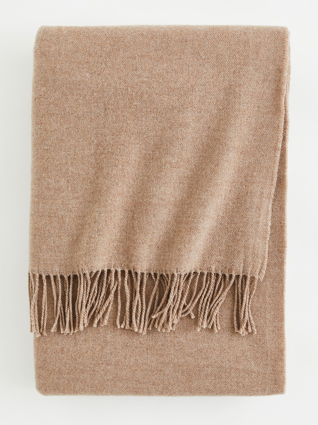 

H&M Unisex Brown Wool-Blend Blanket