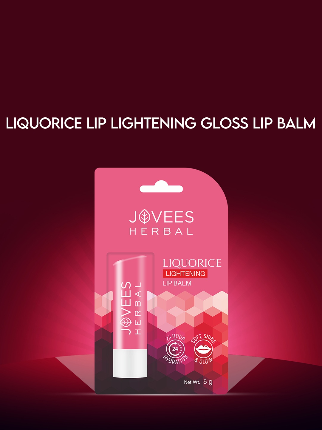 

Jovees Herbal Liquorice Lip Lightening Gloss Lip Balm-5 g, Off white