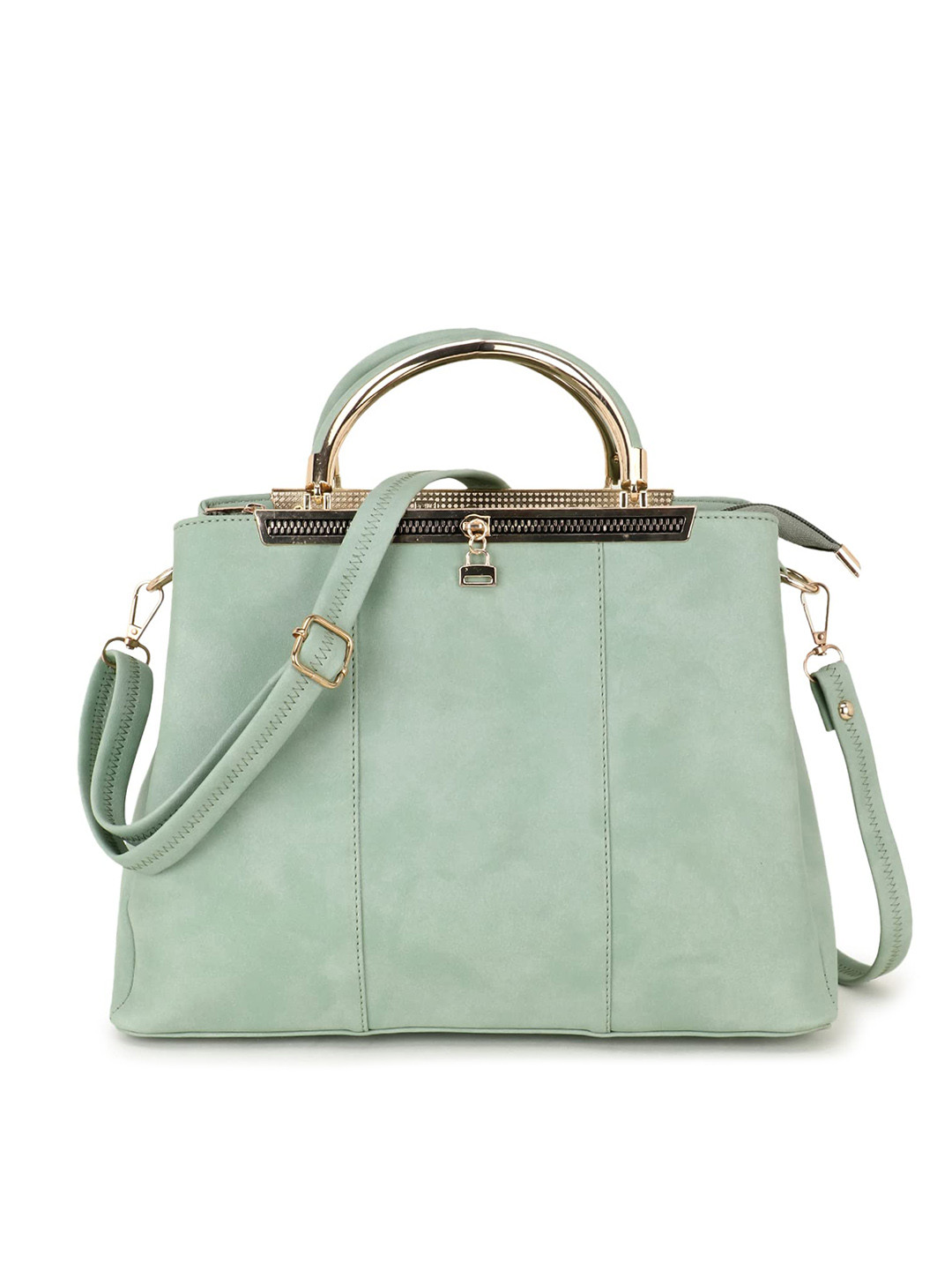 

Lychee bags Green PU Bucket Handheld Bag
