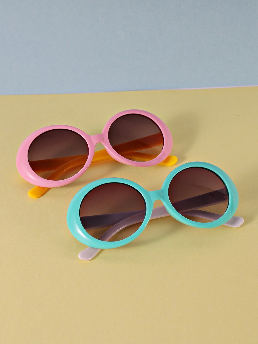 

DukieKooky Kids Pack of 2 Purple Lens & Pink Oval Sunglasses - DKSG359E
