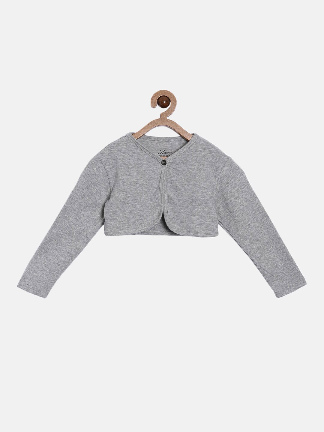 

Kryptic Girls Grey Crop Cotton Shrug