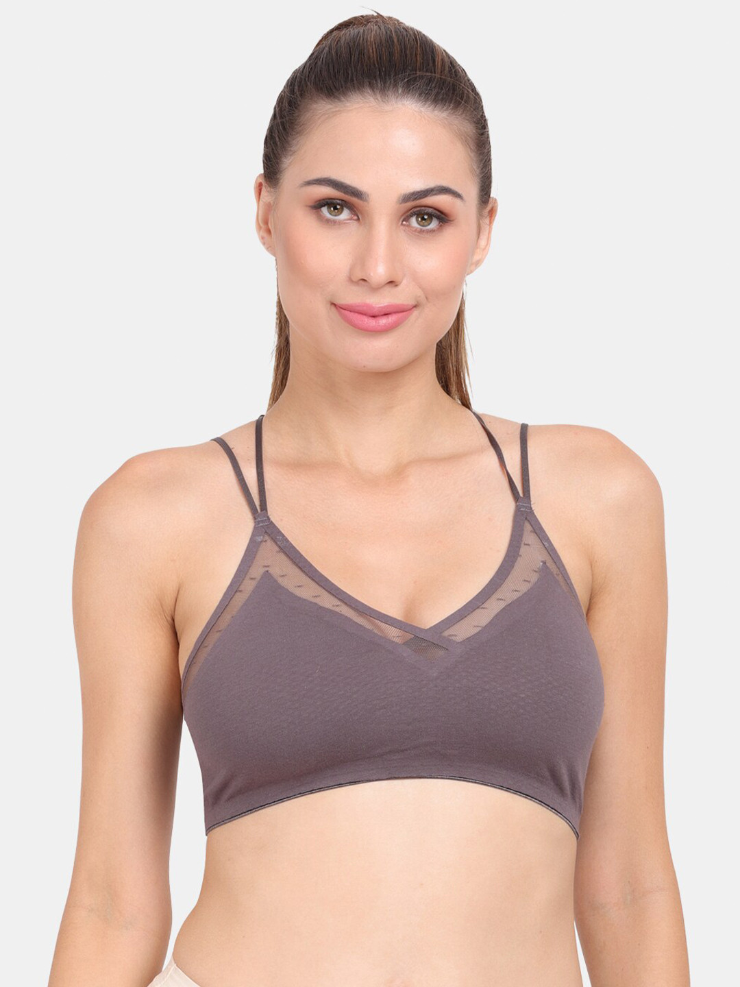 

Amour Secret Lightly Padded Dry Fit Sports Bra, Grey