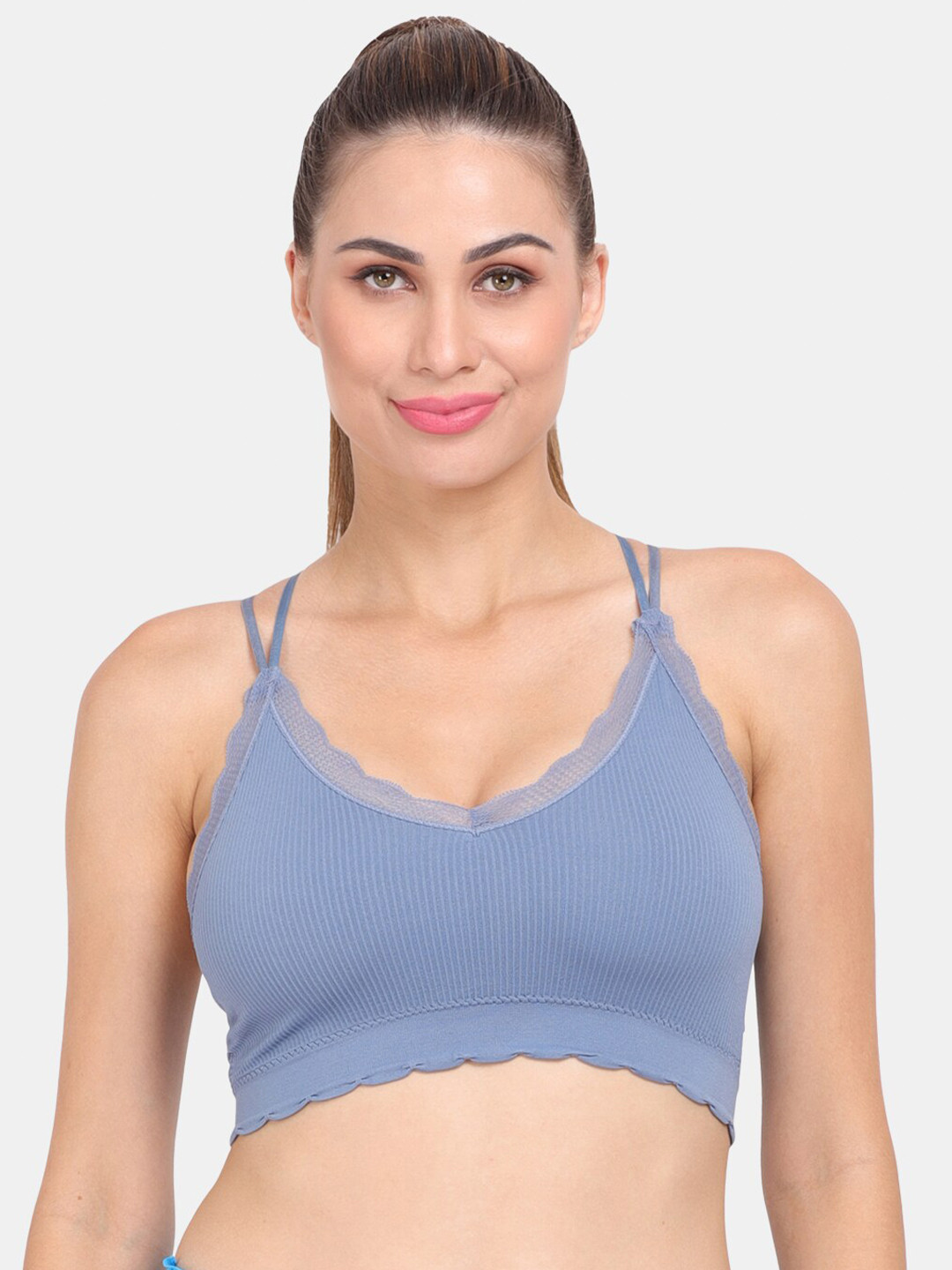 

Amour Secret Blue Lightly Padded Dry Fit Sports Bra