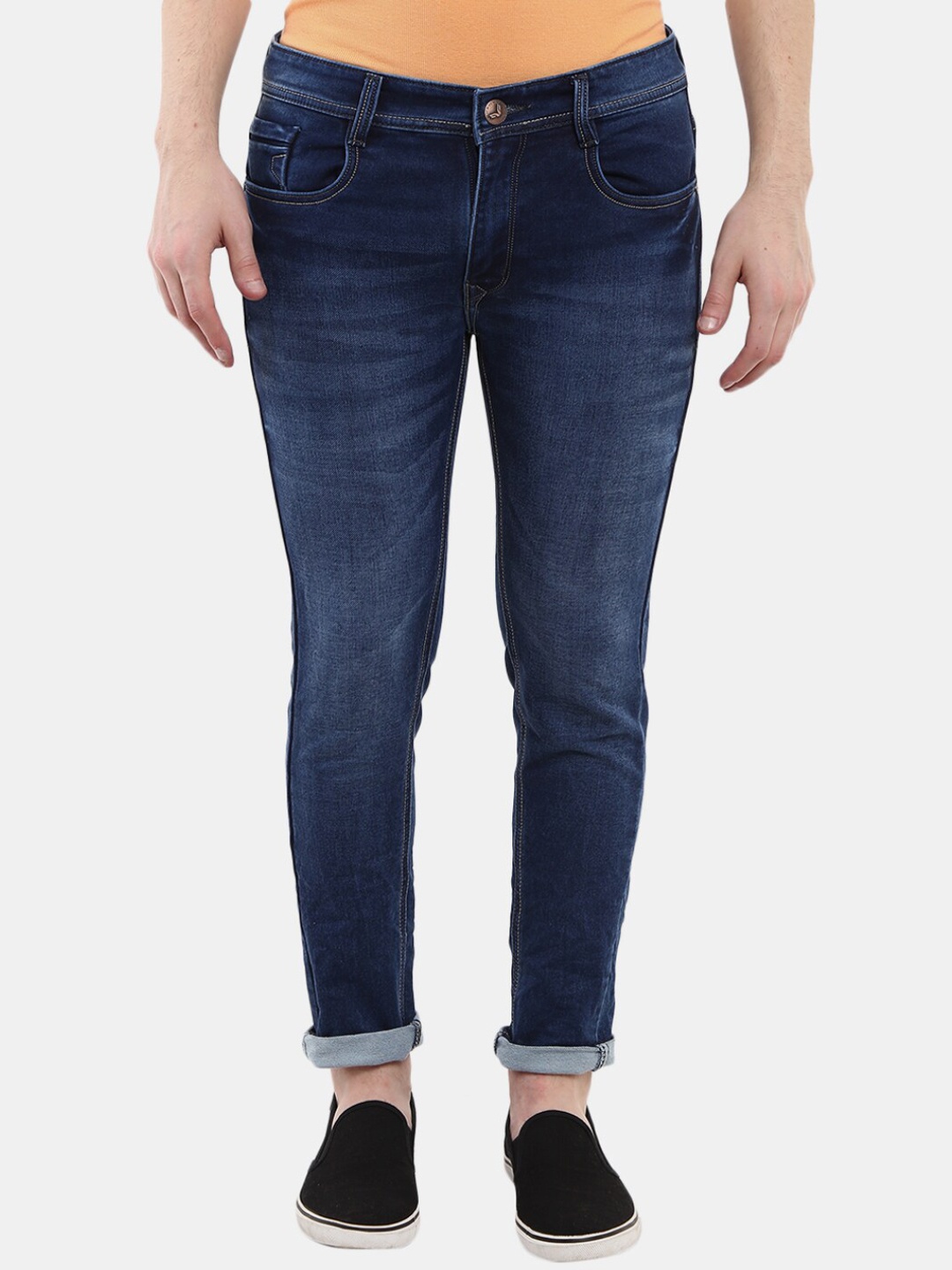 

V-Mart Men Blue Classic Slim Fit Light Fade Cotton Jeans