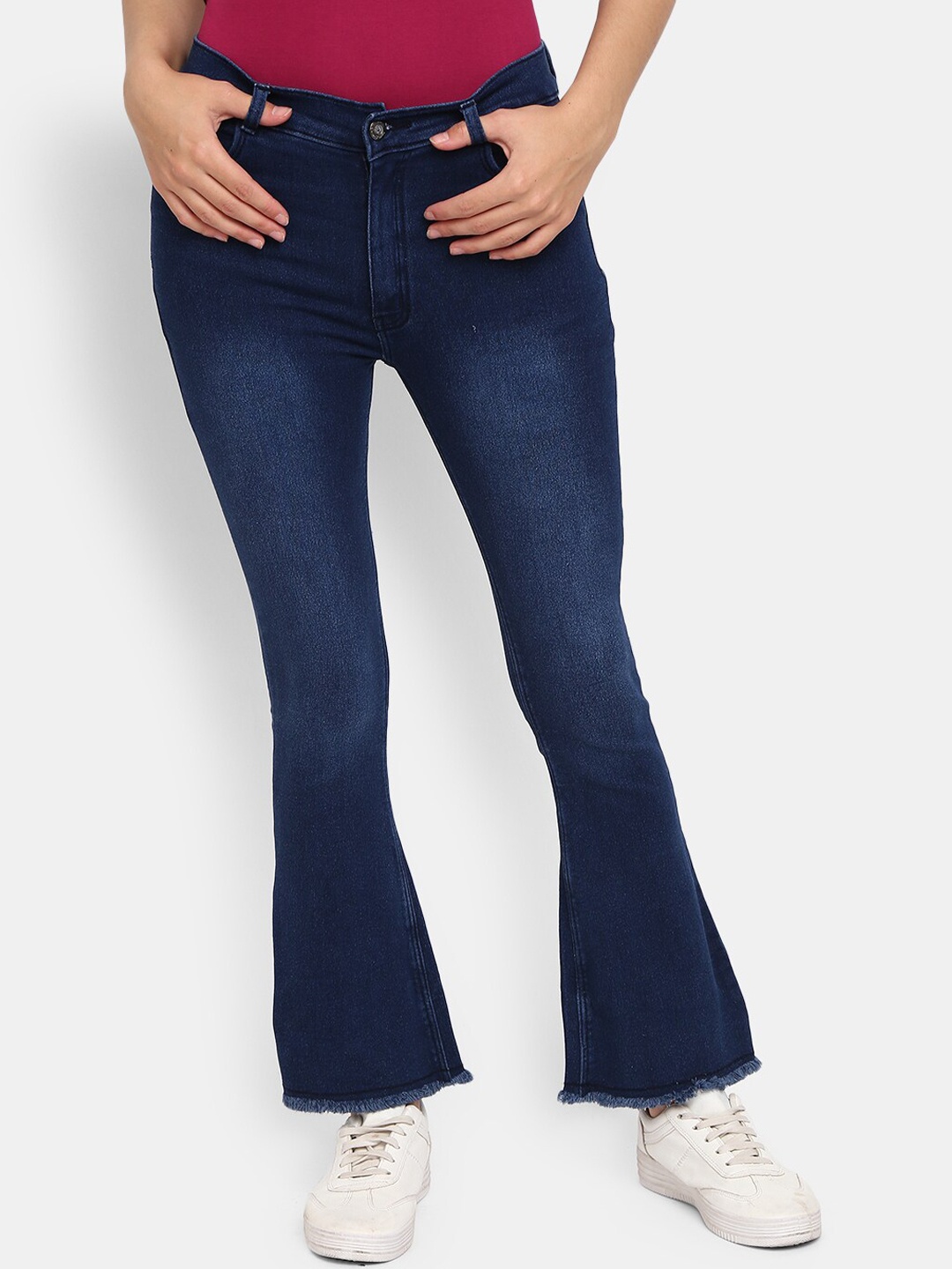 

V-Mart Women Light Fade Classic Cotton Jeans, Blue