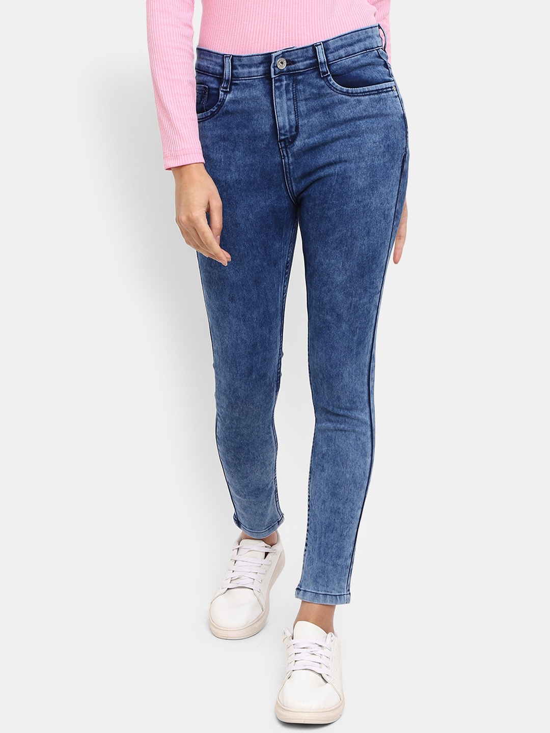 

V-Mart Women Blue Classic Heavy Fade Cotton Jeans