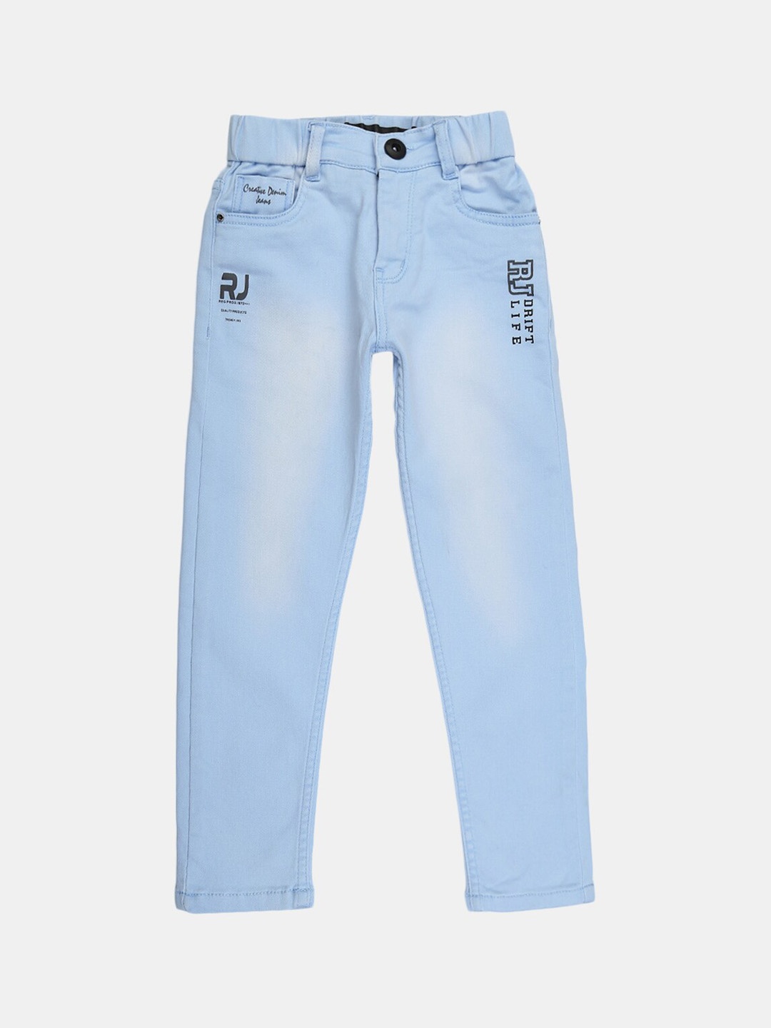 

V-Mart Boys Regular Fit Mid-Rise Cotton Jeans, Blue