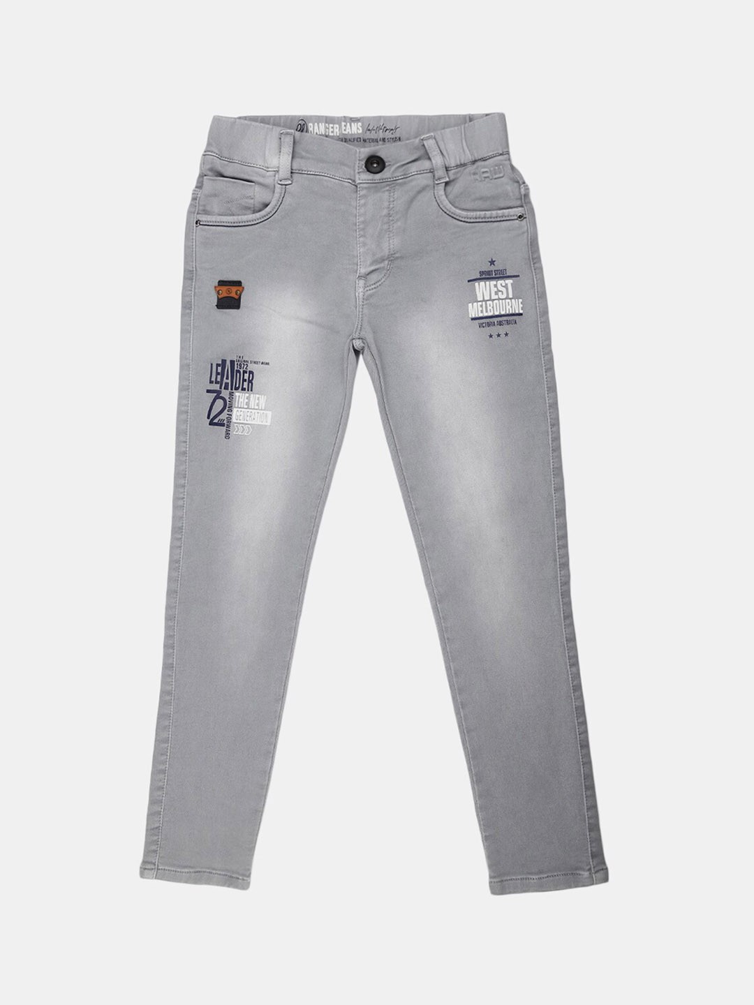 

V-Mart Boys Grey Light Fade Classic Cotton Jeans