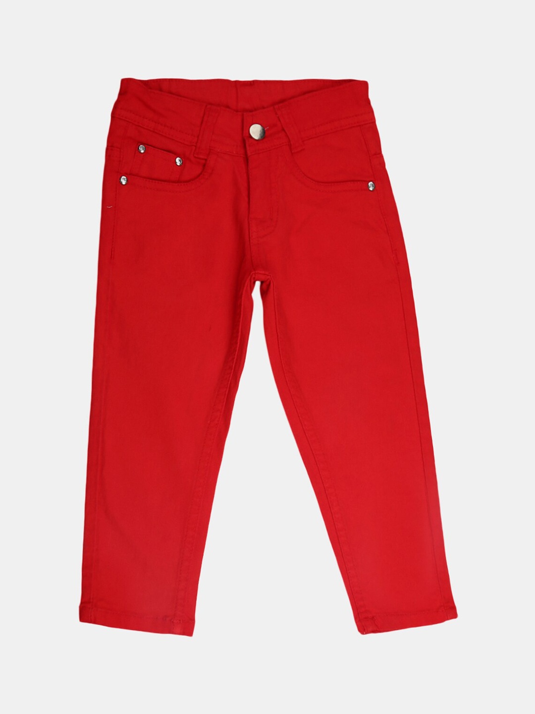 

V-Mart Girls Red Classic Slim Fit Cotton Jeans