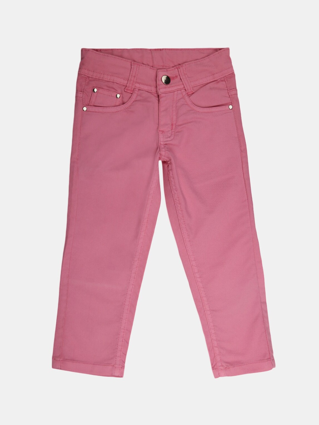 

V-Mart Girls Pink Classic Slim Fit Cotton Jeans