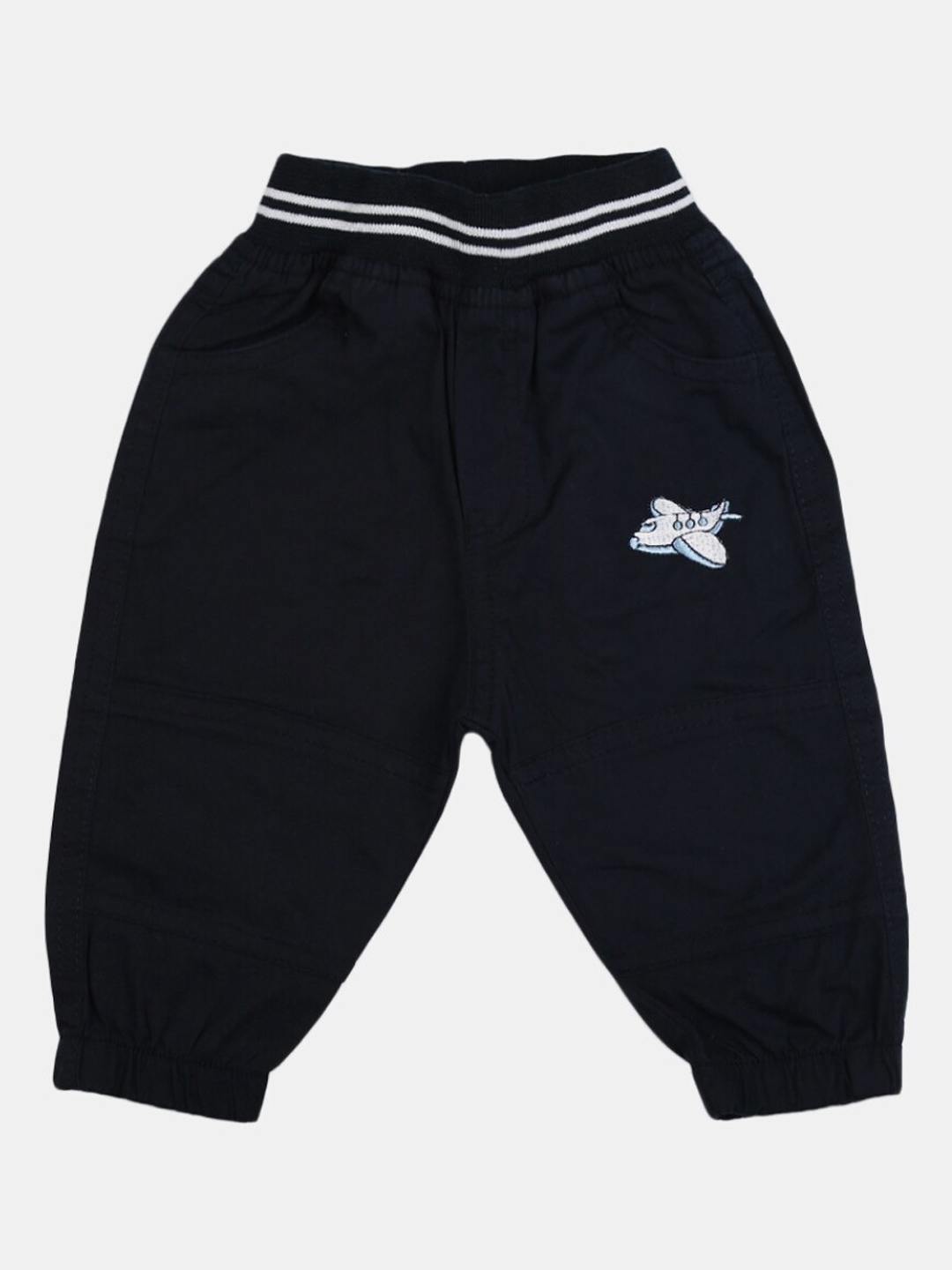 

V-Mart Kids Navy Blue Classic Applique Cotton Jeans