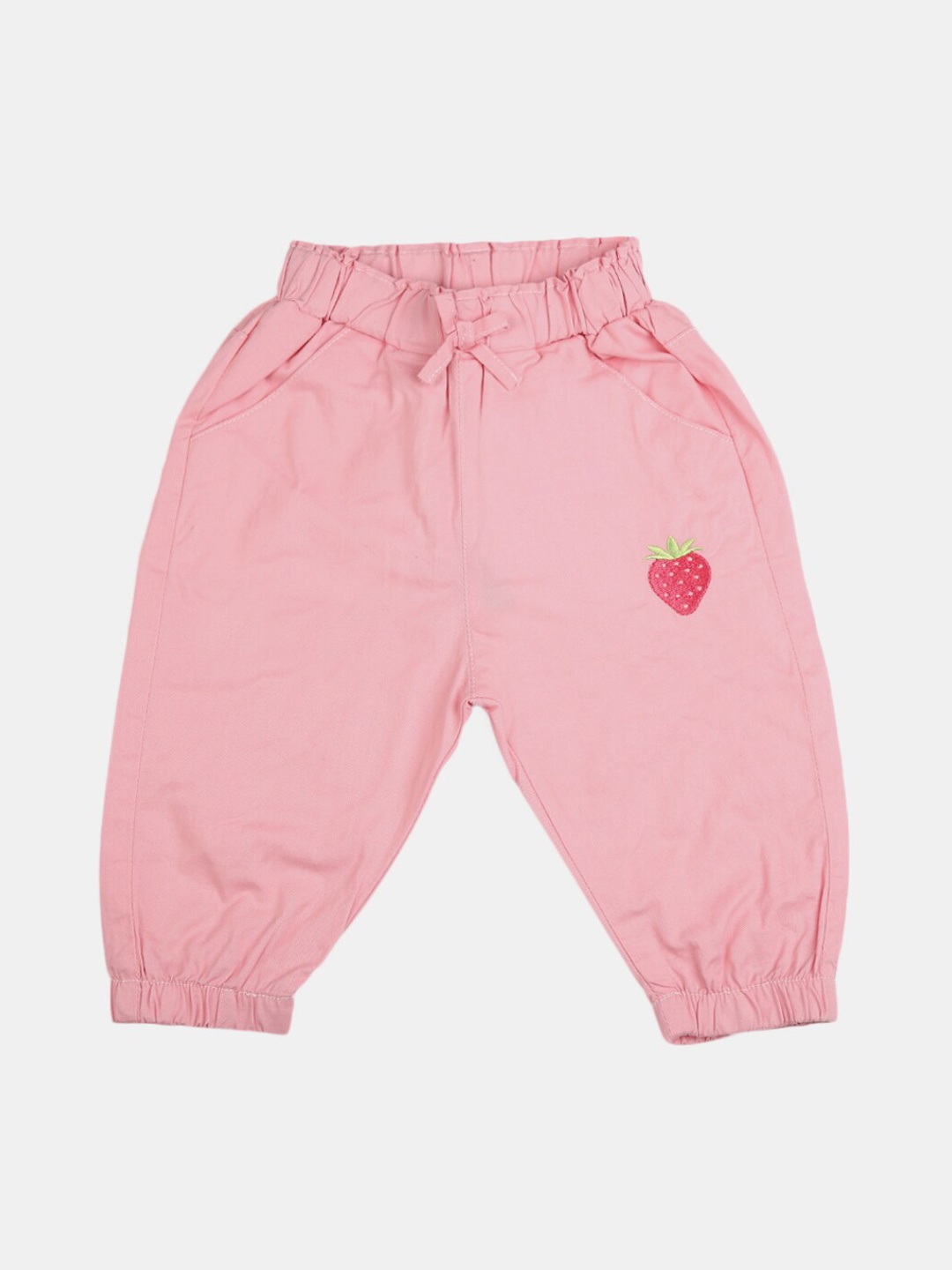 

V-Mart Kids Classic Fit Applique Cotton Jeans, Pink