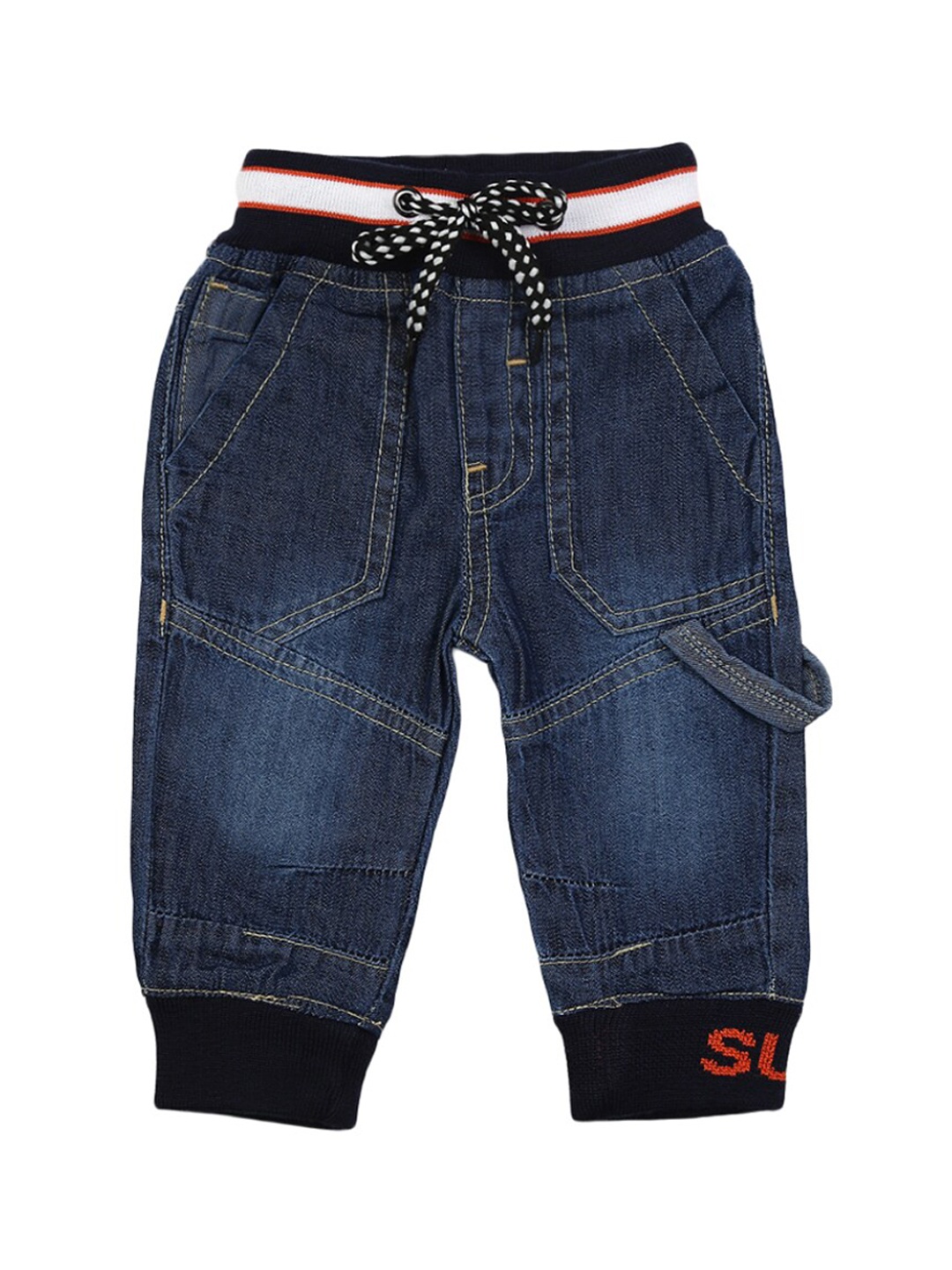 

V-Mart Unisex Kids Blue Classic Light Fade Cotton Jeans