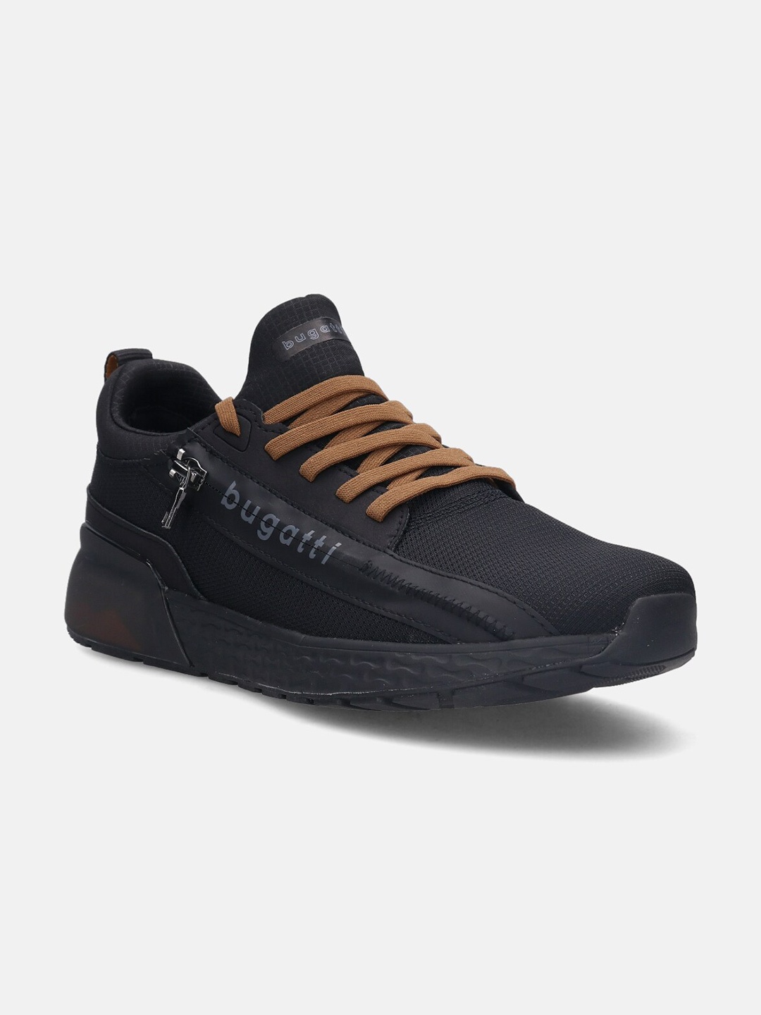 

Bugatti Men Black Textile Walking Non-Marking Shoes