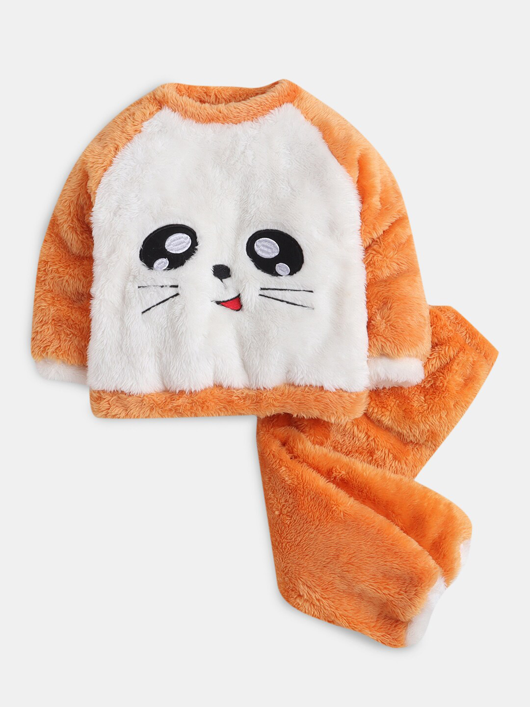 

Hopscotch Girls Orange & White Printed Top with Pyjamas