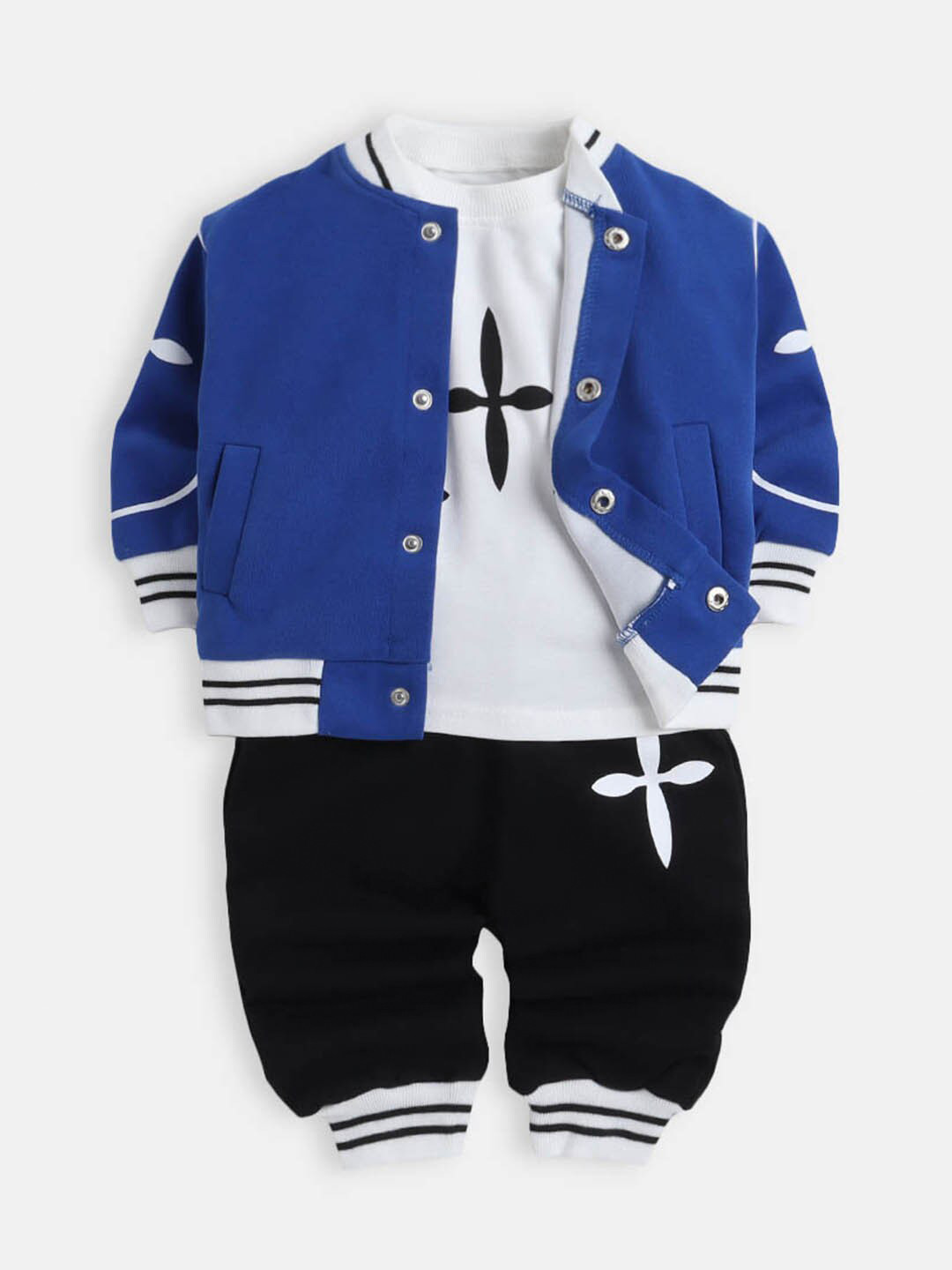 

Hopscotch Boys Blue & White Printed T-shirt with Trousers
