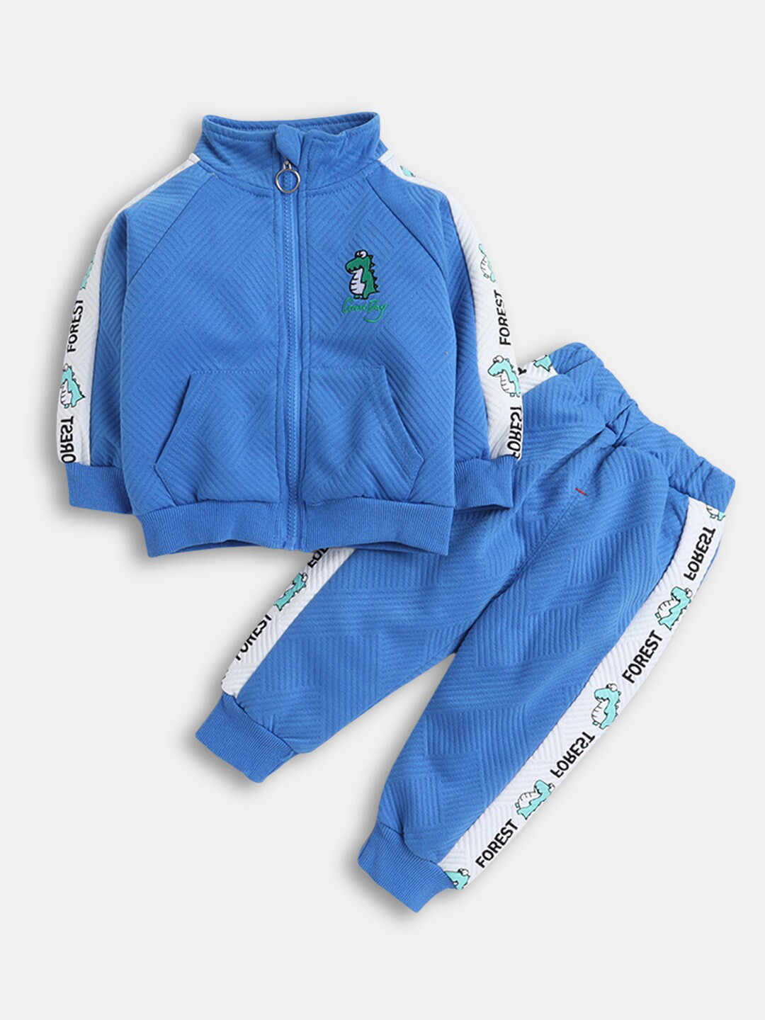 

Hopscotch Boys Blue & White Printed T-shirt With Pyjamas