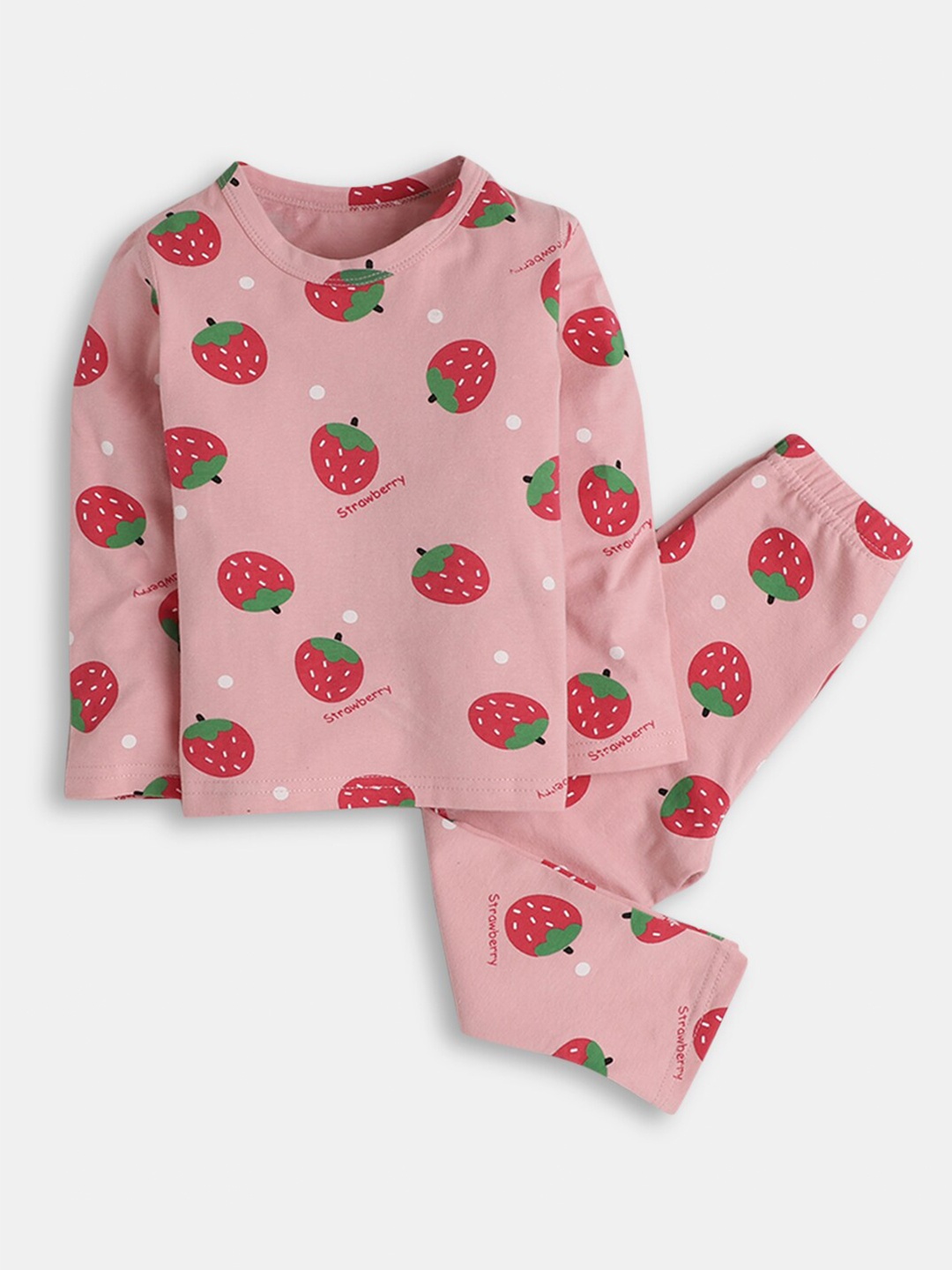 

Hopscotch Girls Pink & Red Printed Top With Trousers