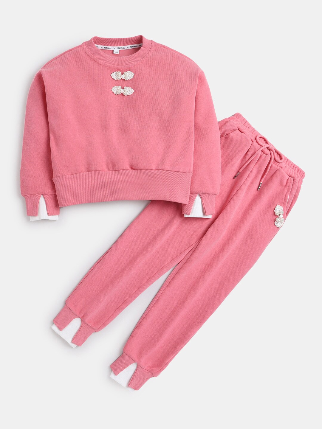 

Hopscotch Girls Pink & White T-shirt With Trousers