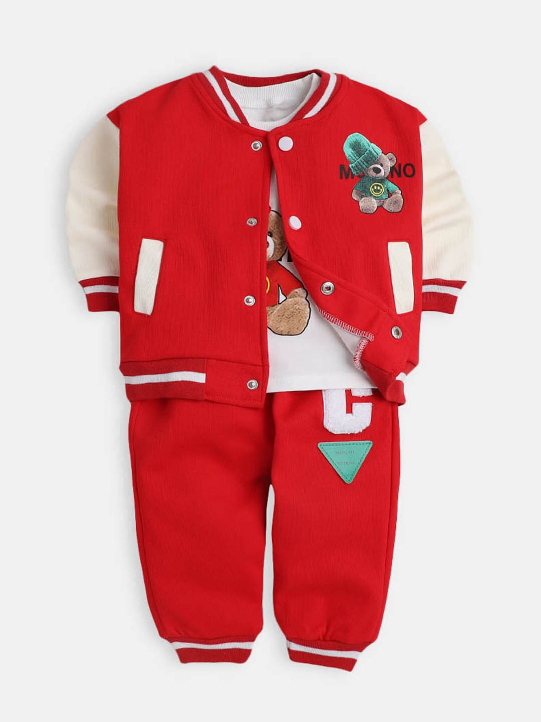 

Hopscotch Boys Red & White Printed T-shirt With Trousers