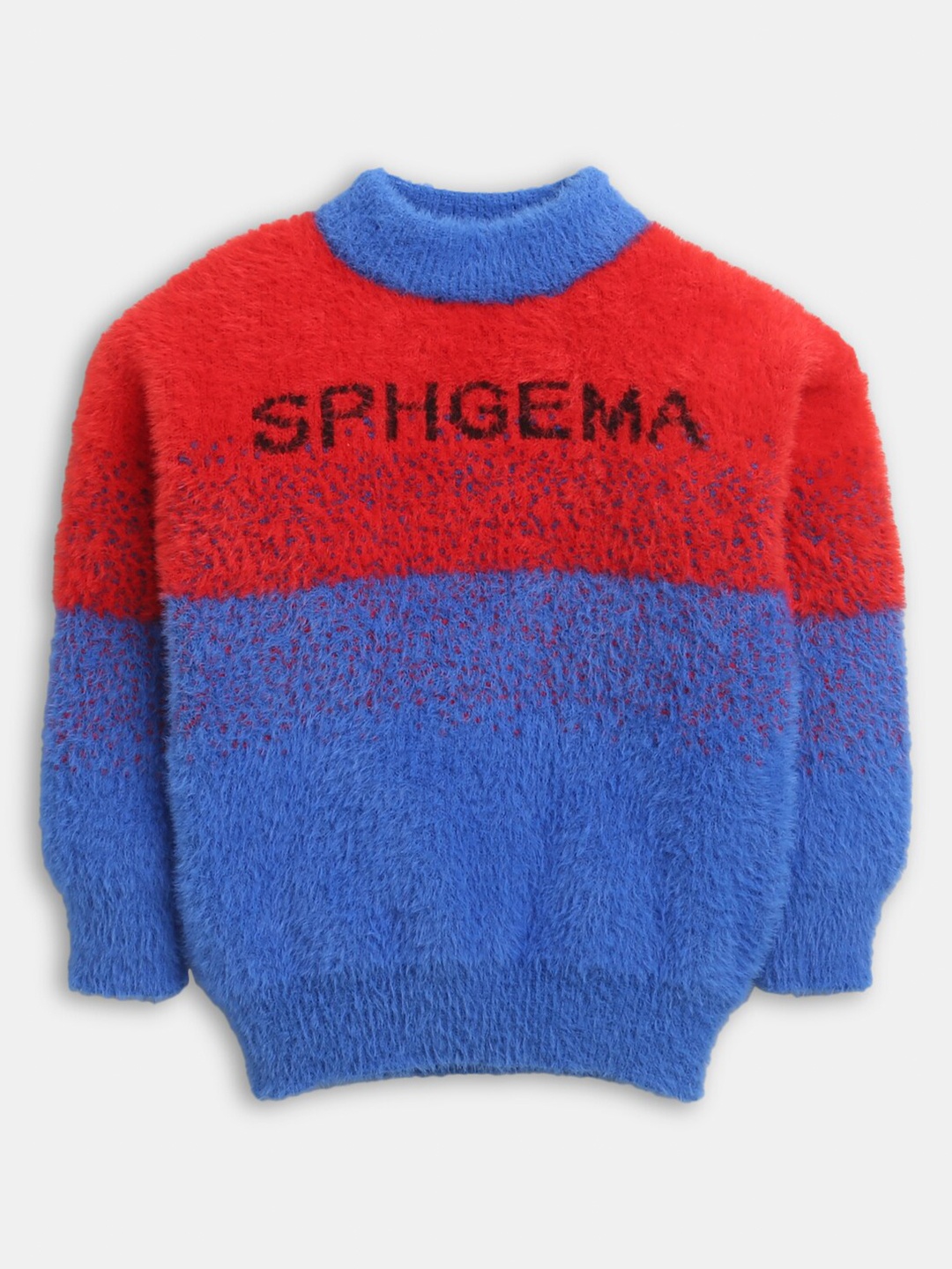 

Hopscotch Boys Red & Blue Typography Colourblocked Cotton Pullover
