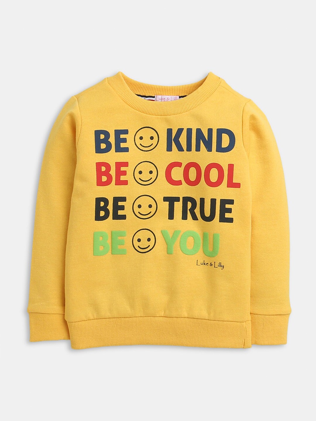 

Hopscotch Boys Yellow Printed Pure Cotton Sweatshirt