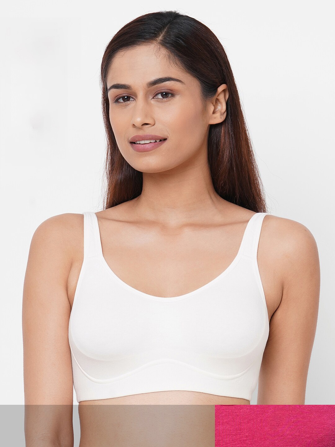 

Inner Sense Pack of 3 Organic Cotton Antimicrobial Full Coverage Bra, Fuchsia