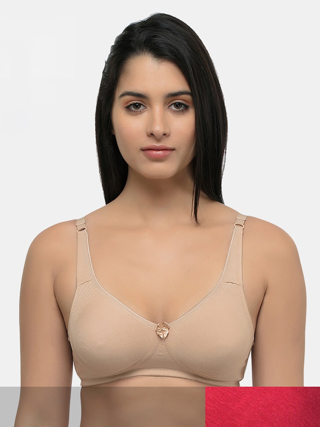 

Inner Sense Pack of 3 Organic Cotton Antimicrobial Side Support Bra, Maroon