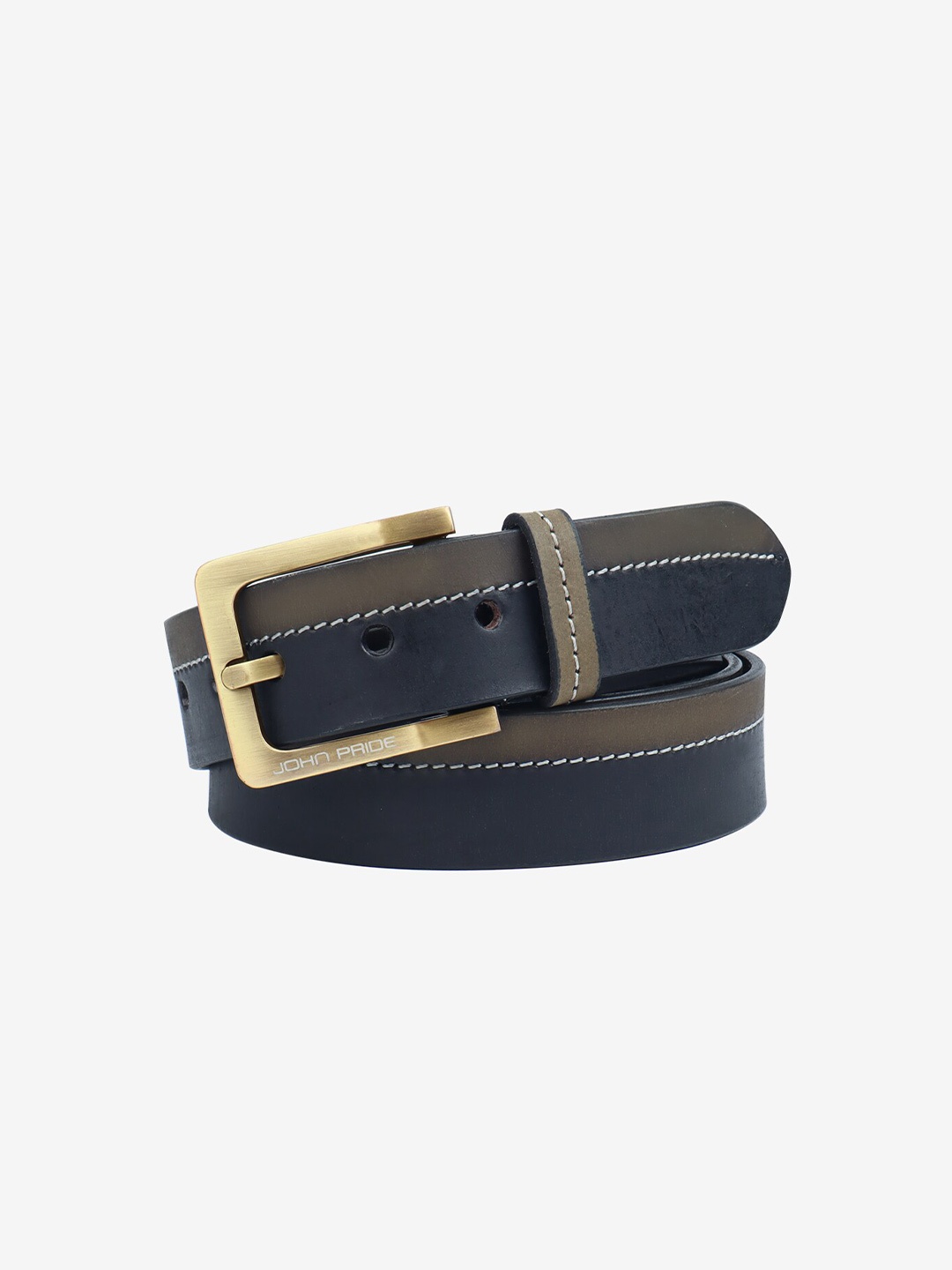 

John Pride Plus Size Men Black Leather Belt