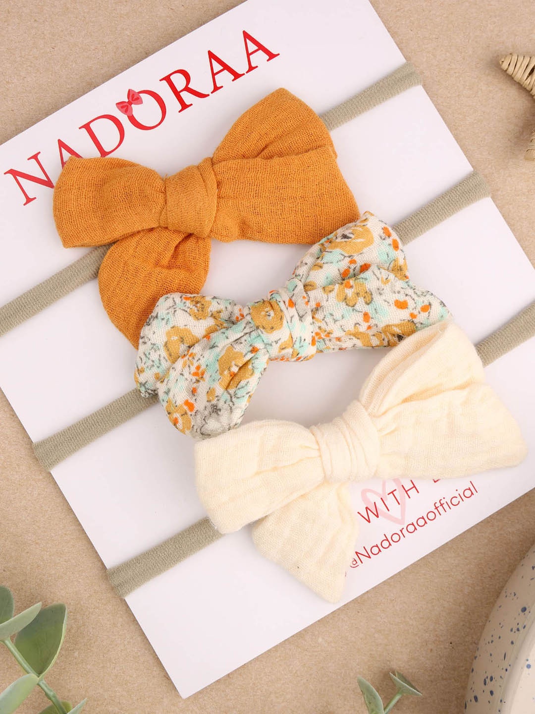 

KICKS & CRAWL Girls Pack Of 3 Headbands, Orange