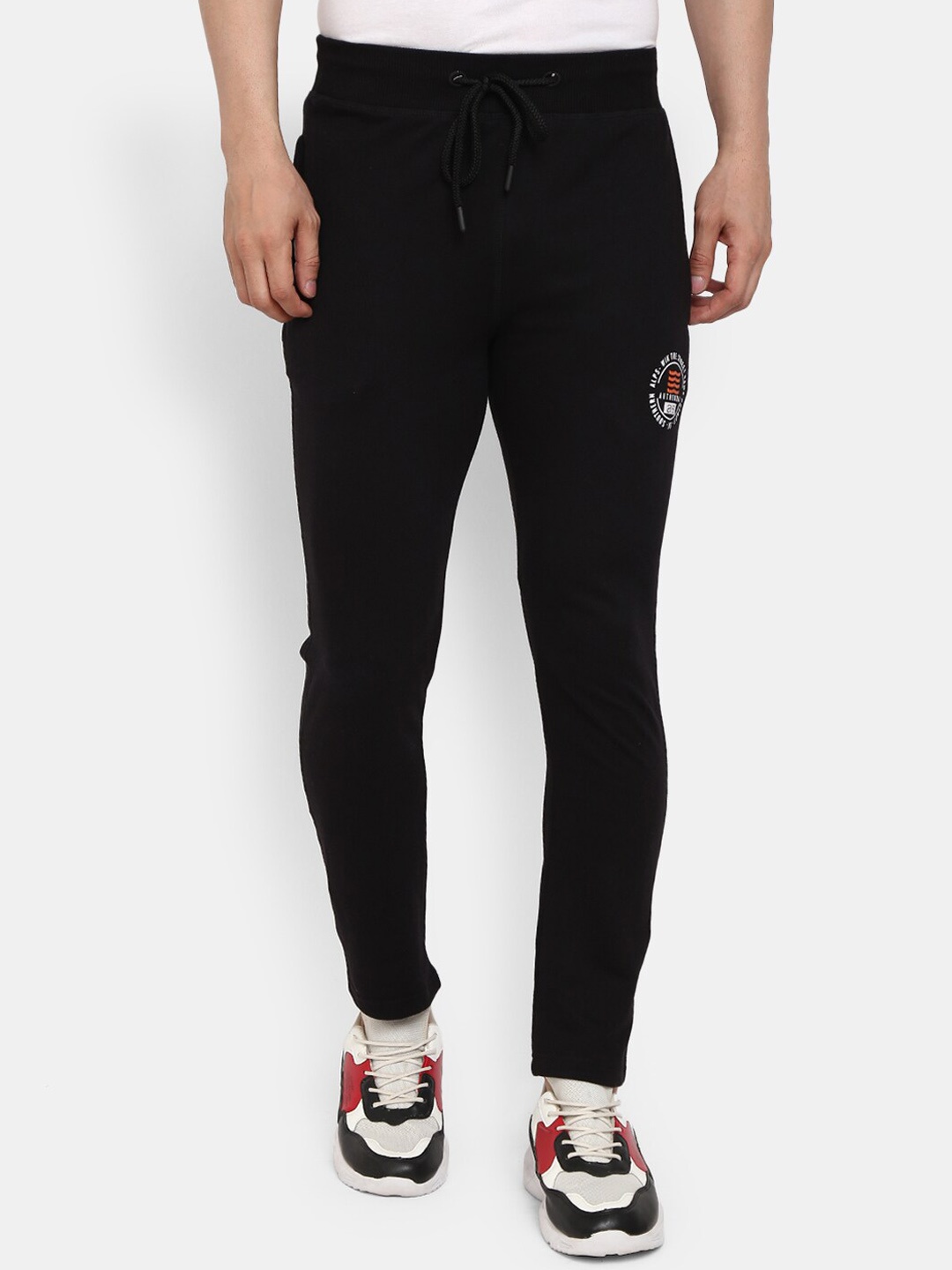 

V-Mart Men Black Solid Track Regular Fit Pant