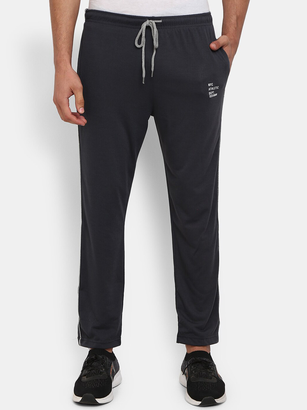 

V-Mart Men Grey Solid Cotton Track Pant