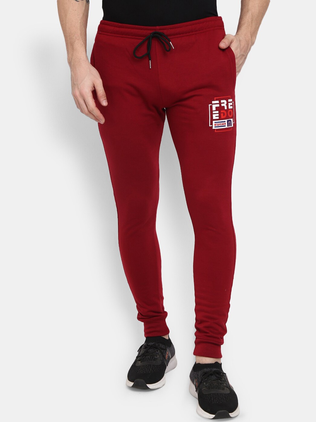 

V-Mart Men Maroon Solid Joggers
