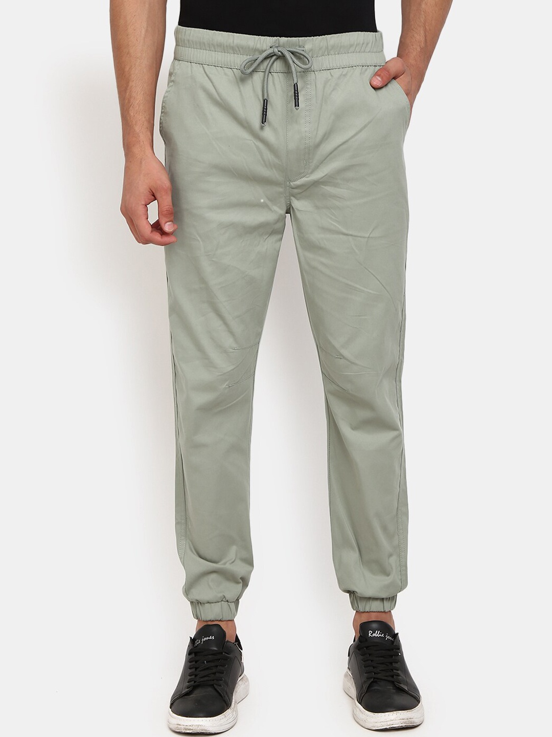 

V-Mart Men Sea Green Solid Regular Fit Joggers