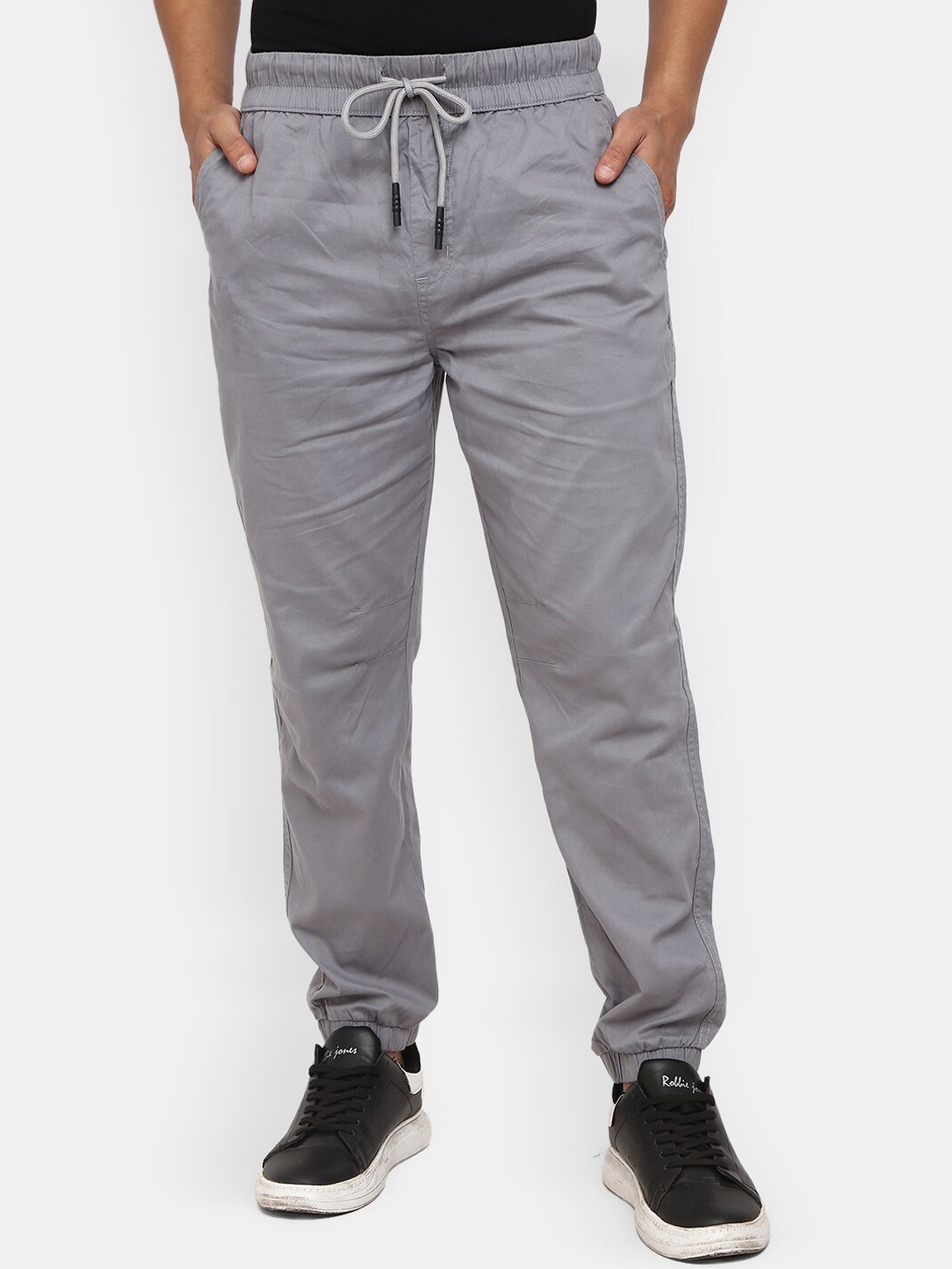 

V-Mart Men Grey Solid Regular Fit Joggers