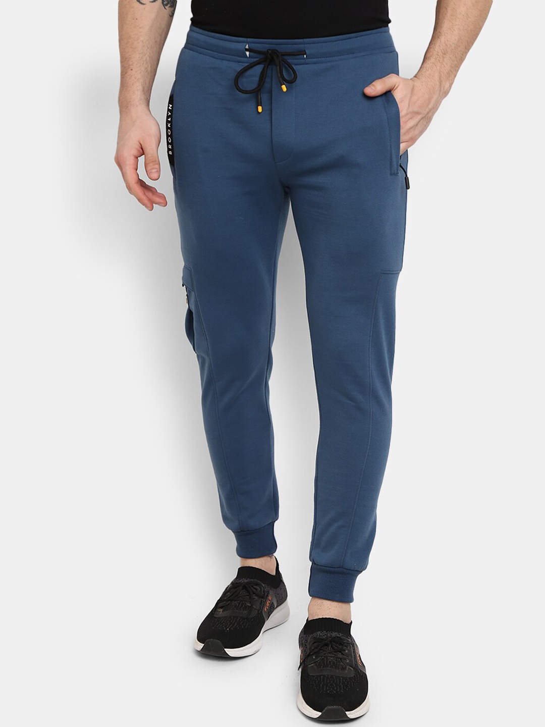 

V-Mart Men Blue Solid Regular Fit Cotton Joggers