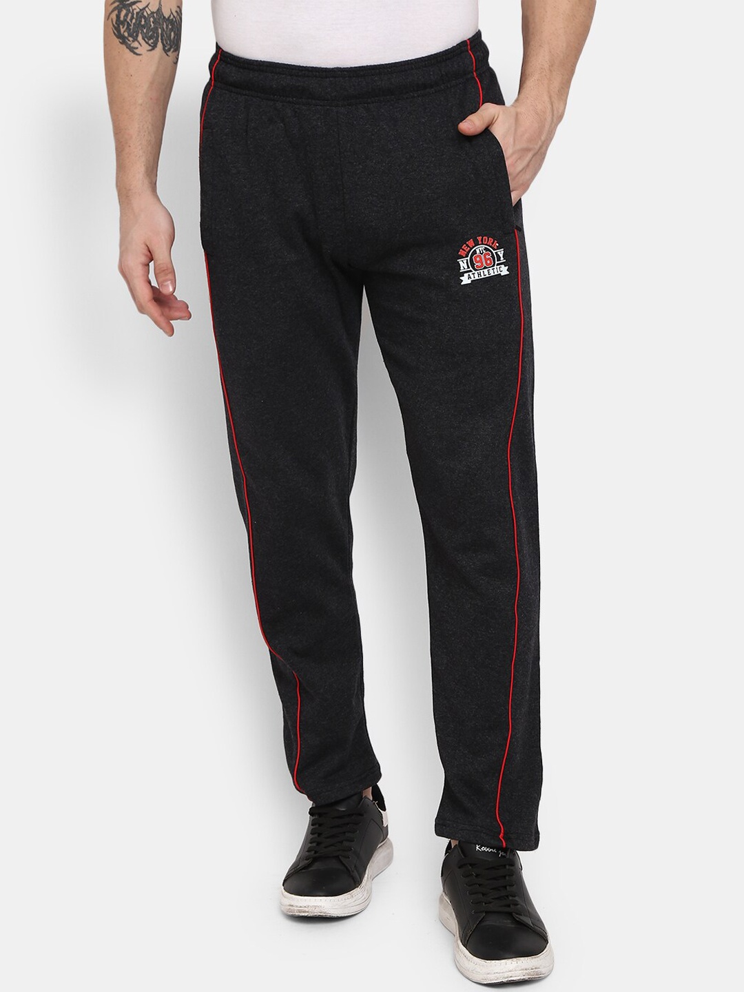 

V-Mart Men Grey Solid Regular Fit Track Pants
