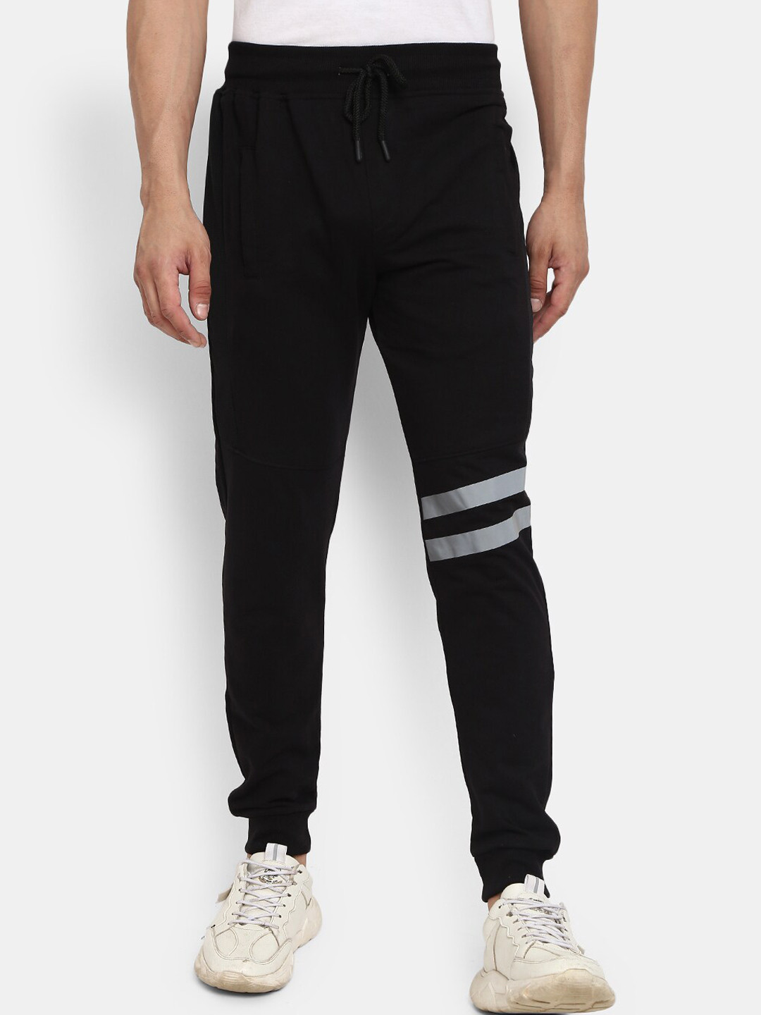 

V-Mart Men Black & Grey Colourblocked Track Pant