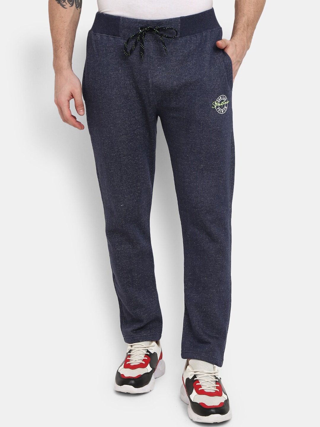 

V-Mart Men Navy Blue Solid Regular Fit Track Pant