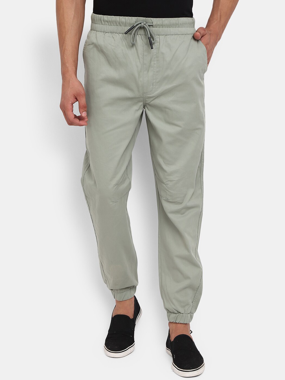 

V-Mart Men Sea Green Solid Regular Fit Joggers