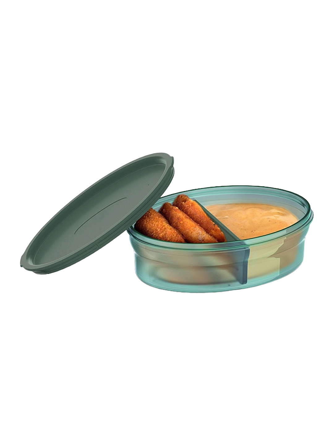 

Vaya Kids Green Solid Stainless steel Microwave safe Lunch Box 300ml each