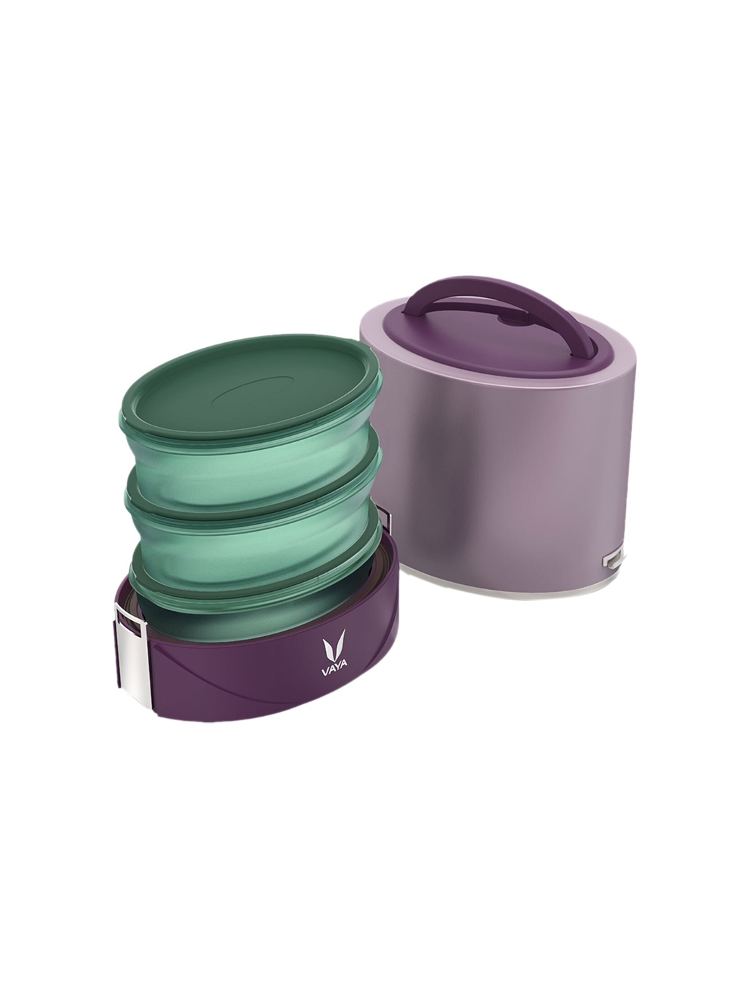 

Vaya Kids Purple Microwave Safe Solid Lunch Box 1 L