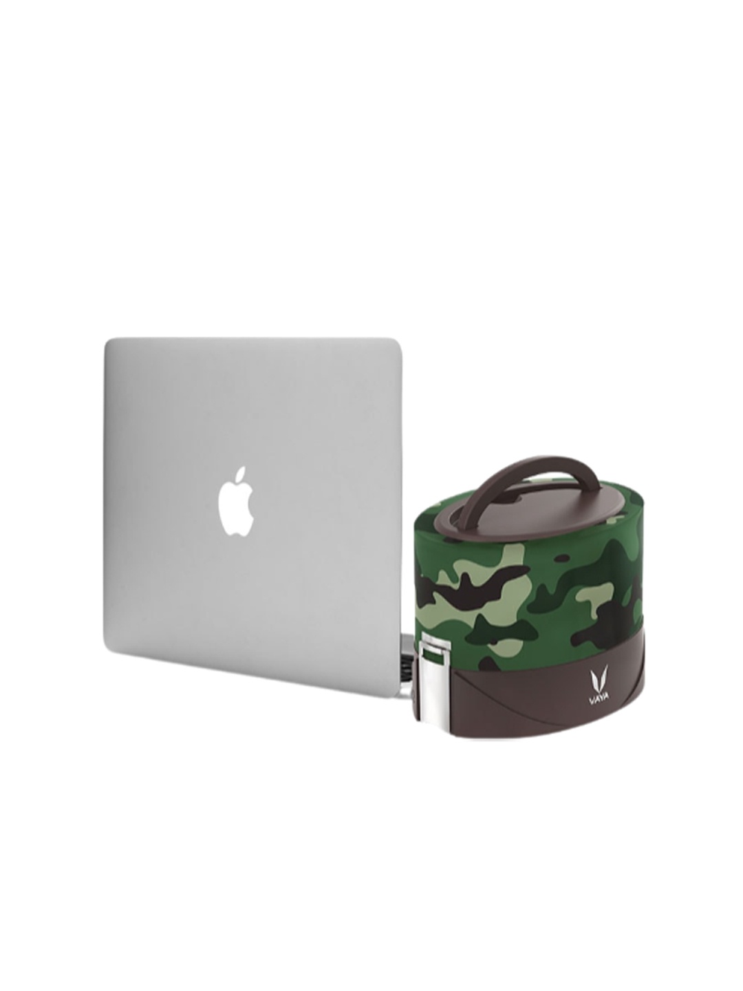 

Vaya Kids Green Printed Lunch Box With Bag