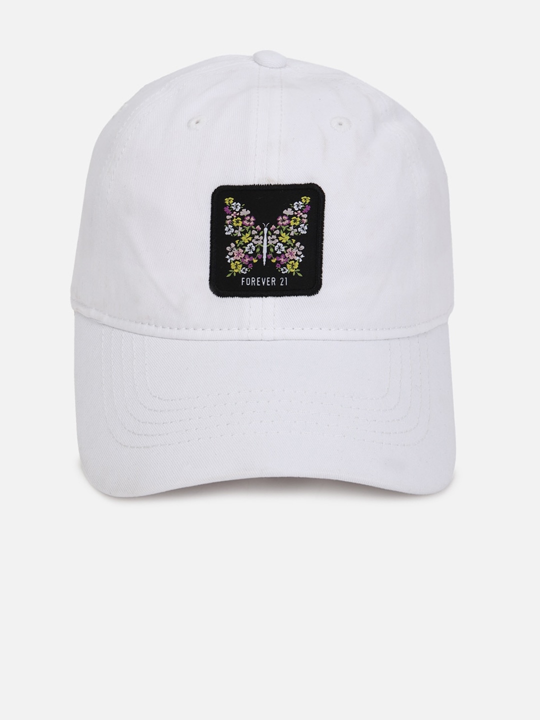 

FOREVER 21 Women White Graphic Printed Pure-Cotton Cap