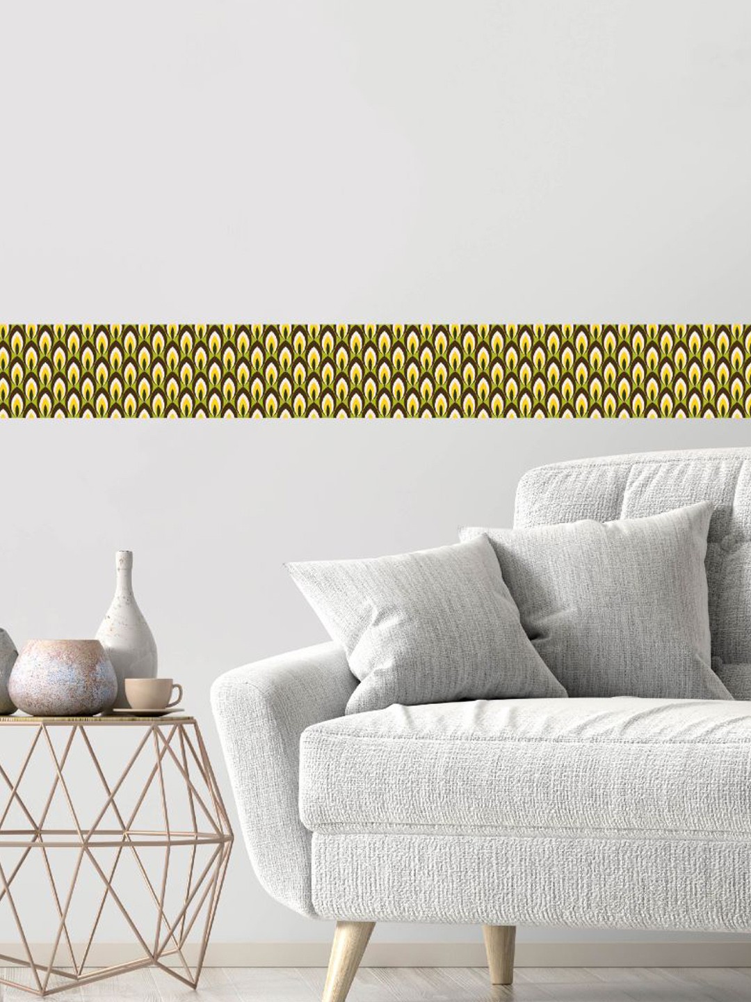 

Asian Paints Lamp Flame Wall Borders Self Adhesive Sticker, Yellow